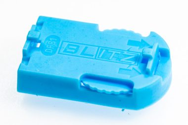 Light blue ITZ Blitz bases for Tudor Games electric football