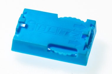 Light blue ITZ Blitz bases for Tudor Games electric football