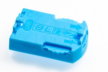 Light blue ITZ Blitz bases for Tudor Games electric football