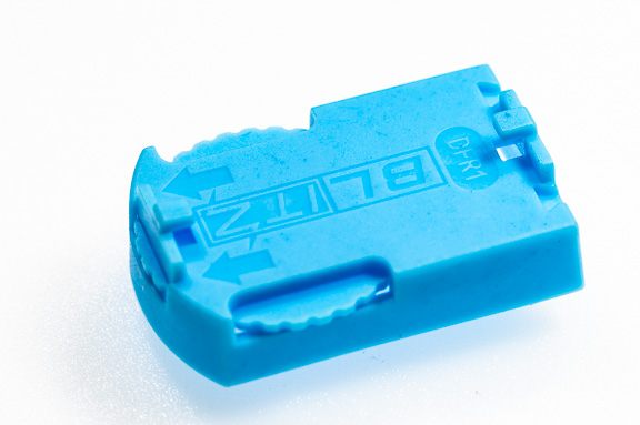 Light blue ITZ Blitz bases for Tudor Games electric football