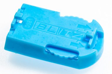 Light blue ITZ Blitz bases for Tudor Games electric football