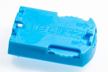 Light blue ITZ Blitz bases for Tudor Games electric football