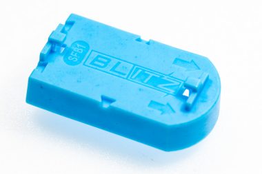 Light blue ITZ Blitz bases for Tudor Games electric football