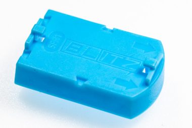 Light blue ITZ Blitz bases for Tudor Games electric football
