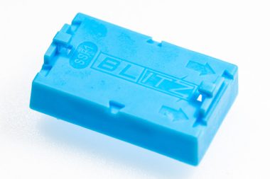 Light blue ITZ Blitz bases for Tudor Games electric football